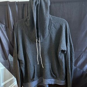 Brandy Melville Dark Gray Hoodie with Drawstrings